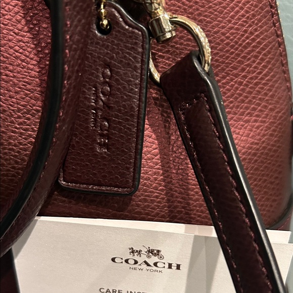 Coach Dome Bags & Handbags for Women for sale | eBay Coach Cross Grain Leather Cora Cherry 🍒 Oxblood Dome Satchel Crossbody NWT